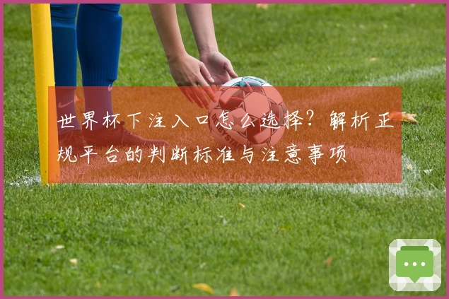 世界杯下注入口怎么选择？解析正规平台的判断标准与注意事项
